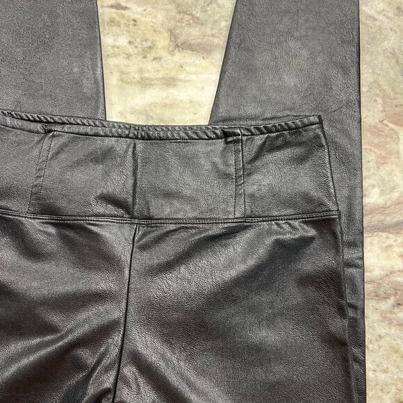 Lulu's Black Leather Skinny Dress Pants Large - Picture 3 of 5